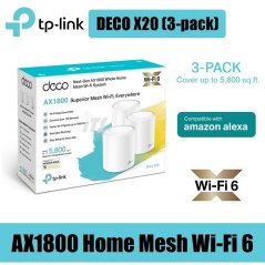 تي بي لينك نظام  شبكة AX1800 واي فاي 6 للمنزل (Deco X20-(3 عبوات))
