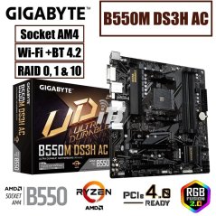 Gigabyte B550M DS3H AC Mainboard - Ryzen 5000 Series Ready