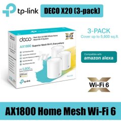 تي بي لينك نظام شبكة AX1800 واي فاي 6 للمنزل (Deco X20-(3 عبوات))