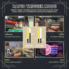 Attack Shark K85 Rapid Trigger Gaming Keyboard Magnetic (Star Black)