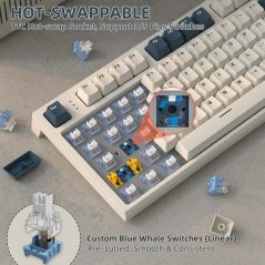 Attack Shark K86 Wireless Mechanical Keyboard (Retro Blue)