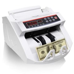 Goplus Money Counter Worldwide Bill Counting Machine Detector (White)