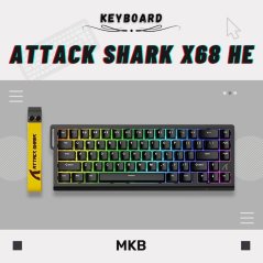 Attack Shark X68 HE Esports Magnetic Axis Gaming Keyboard (Black)