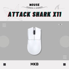 Attack Shark X11 RGB Programmable Wireless Gaming Mouse (White)