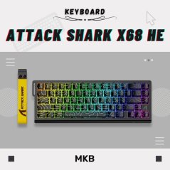 Attack Shark X68 HE Magnetic Axis Gaming Keyboard (Black Contours)