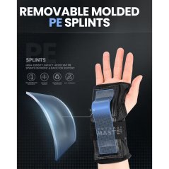 اوتدور ماستر واقي معصم اليد للتزلج بلون اسود (C-1090824)
