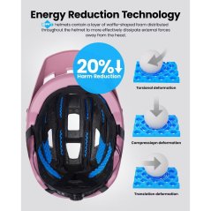 Outdoor Master ERT RhinoRider Bike Helmet Pink/Purple (C-1020824)
