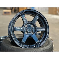 New 15X7 ET35 AOW 11 Flow Formed TE37 Rim (4 Wheel) Gloss Blue 4X100
