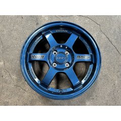 New 15X7 ET35 AOW Flow Formed TE37 Rim (4 Wheel) Gloss Blue 4X100