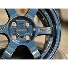 New 15X7 ET35 AOW Flow Formed TE37 Rim (4 Wheel) Gloss Blue 4X100
