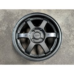 New 15X7 ET35 AOW Flow Formed TE37 Rim (4 Wheel) Dark Gunmetal 4X100