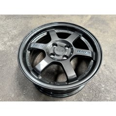 New 15X7 ET35 AOW Flow Formed TE37 Rim (4 Wheel) Dark Gunmetal 4X100