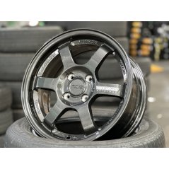 15X6.5 ET40 AOW Flow Formed TE37 Rim (4 Wheel) Gloss Gunmetal 4X100