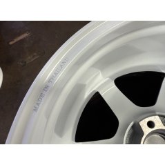 New 15X7 ET35 AOW Flow Formed TE37 Rim (4 Wheel) Gloss White 4X100