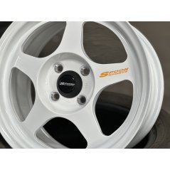 New 15X7 ET41 AOW Flow Formed Spoon Rim (4 Wheel) Gloss White 4X100