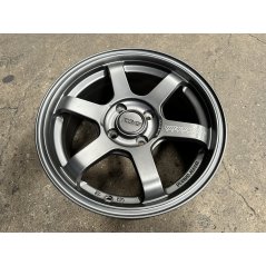 New 15X7 ET35 AOW Flow Formed TE37CR Rim (4 wheel) Matt Gunmetal 4X100
