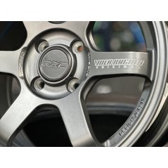 New 15X7 ET35 AOW Flow Formed TE37CR Rim (4 wheel) Matt Gunmetal 4X100