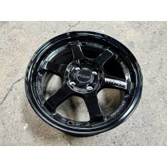 New 15X7 ET35 AOW Flow Formed TE37 Rim (4 Wheel) Gloss Black 4X100 WE