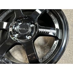 New 15X7 ET35 AOW Flow Formed TE37 Rim (4 Wheel) Gloss Black 4X100 WE
