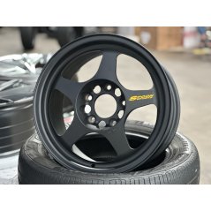 New 15X7.5 ET28 Aow Flow Formed Spoon Rim (4 Wheel) Matt Black 5X114.3