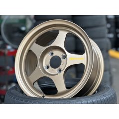 New 15X7 ET41 AOW Flow Formed Spoon Rim (4 Wheel) Gloss Gunmetal 4X100