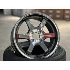 15X7 ET35 AOW 11 Flow Formed TE37SL Rim (4 Wheel) Gloss Gunmetal 4X100