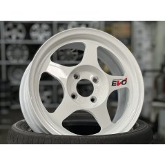 New 15X7 ET41 AOW Flow Formed Evo Rim (4 Wheel) Gloss White 4X100