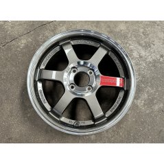 15X6.5 ET38 AOW Flow Formed TE37SL Rim (4 Wheel) Gloss Gunmetal 4X100