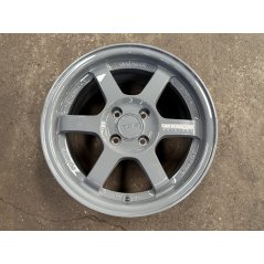 New 15X7 ET35 AOW Flow Formed TE37 Rim (4 Wheel) Gloss Grey 4X100