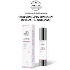 Vinov Tone Up UV Sunscreen SPF50+ PA++++ (Pink) - (50ML)
