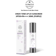 Vinov Tone Up UV Sunscreen SPF50+ PA++++ (Purple) - (50ML)