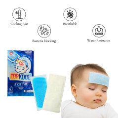 Topkool Fever Patch for Reducing Fever & Headaches (2 Sheets)