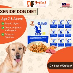 DF Dog Food Senior Diet - Beef (10 x 150g)