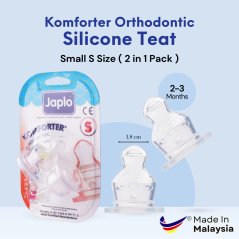 Japlo Komforter Orthodontic Nipple Twin Pack for Baby Teeth - Small