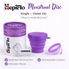 HepiFlo Menstrual Disc Single with Sterilizer Cup, Soft, Flexible