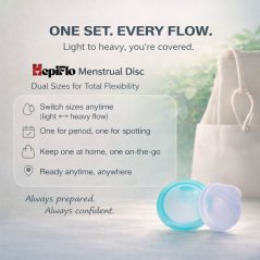 HepiFlo Menstrual Disc Double with Sterilizer Cup, Soft, Reusable
