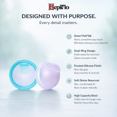HepiFlo Menstrual Disc Single with Sterilizer Cup, Soft, Flexible