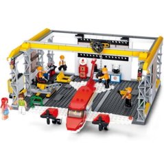 Hometech2u SLUBAN AVIATION AIRCRAFT REPAIR STATION CONSTRUCTION BUILDING BLOCK SET BRICK TOYS ( 599 PIECE ) (COLORMIX)