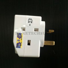 Hometech2u SCOPE 13A 3 Three Way Adaptor With Neon Switch (Sirim Approved), eRomman Marketplace