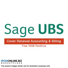 Ipohonline Sage Cover Renewal - Sage UBS Accounting & Billing - 1 Year (Basic) (1 User) + Free 16GB Pendrive, eRomman Marketplace