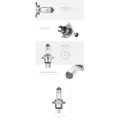 Ipohonline Philips 12342PRC1 H4 12V 60/55W P43t-38 Premium Version Bulb