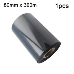 Ipohonline 1 Roll Wax Barcode Ribbon 80mm x 300m + 3 Barcode Label 60mm x 30mm  (Black - White)