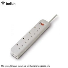 Ipohonline Belkin F9E410SA2M 4 Socket Surge Protector with RJ11 Socket, eRomman Marketplace