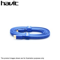 Havit 2K HDMI 1.4 3D Full HD 1080P HDTV Signal Flat Cable 3M 10ft (Blue), eRomman Marketplace
