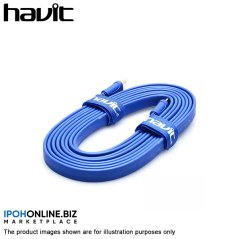 Havit 2K HDMI 1.4 3D Full HD 1080P HDTV Signal Flat Cable 3M 10ft (Blue), eRomman Marketplace