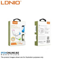 Ipohonline LDNIO C332 Simple Powerful In-Car Charger 3.4A 2 USB Output
