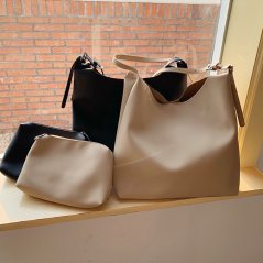 Gdeal Elegant Korean Women Casual Leisure Large Capacity PU Messenger Shoulder Bag With Pouch