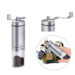 Gdeal Manual Triangle Portable Stainless Steel Coffee Maker Hand Coffee Grinder Adjustable Ceramic Burr
