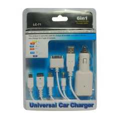 Hometech2u 6-in-1 Universal Car Charger for iPod with USB Port