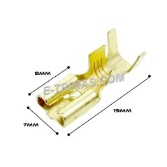 E-trimas HX3557 Hong Xuan Automotive Wire Brass Terminal Clip (10PCS)